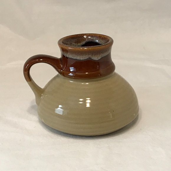 Vintage 1970s Glazed Ceramic Pottery Weighted Flared Bottom Mug - Picture 4 of 7